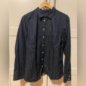 J. Crew Dark Blue Button-Up Shirt